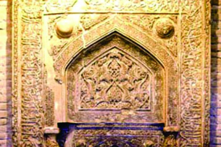 The wooden door of Jameh Atigh Mosque in Shiraz